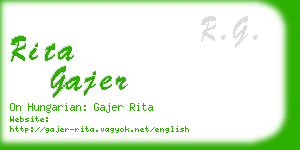 rita gajer business card